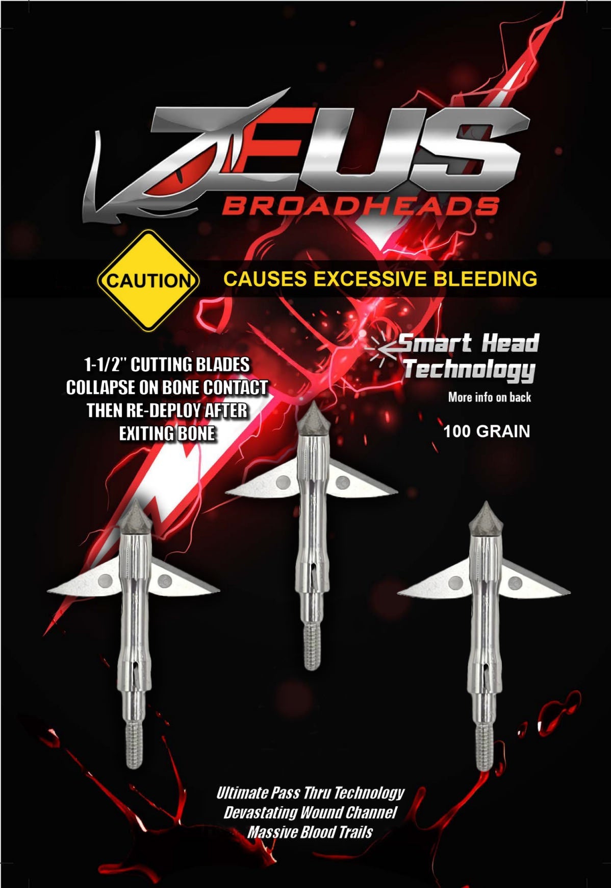 ZEUS 100 GRAIN BROADHEADS (3 PACK) – Killz Products