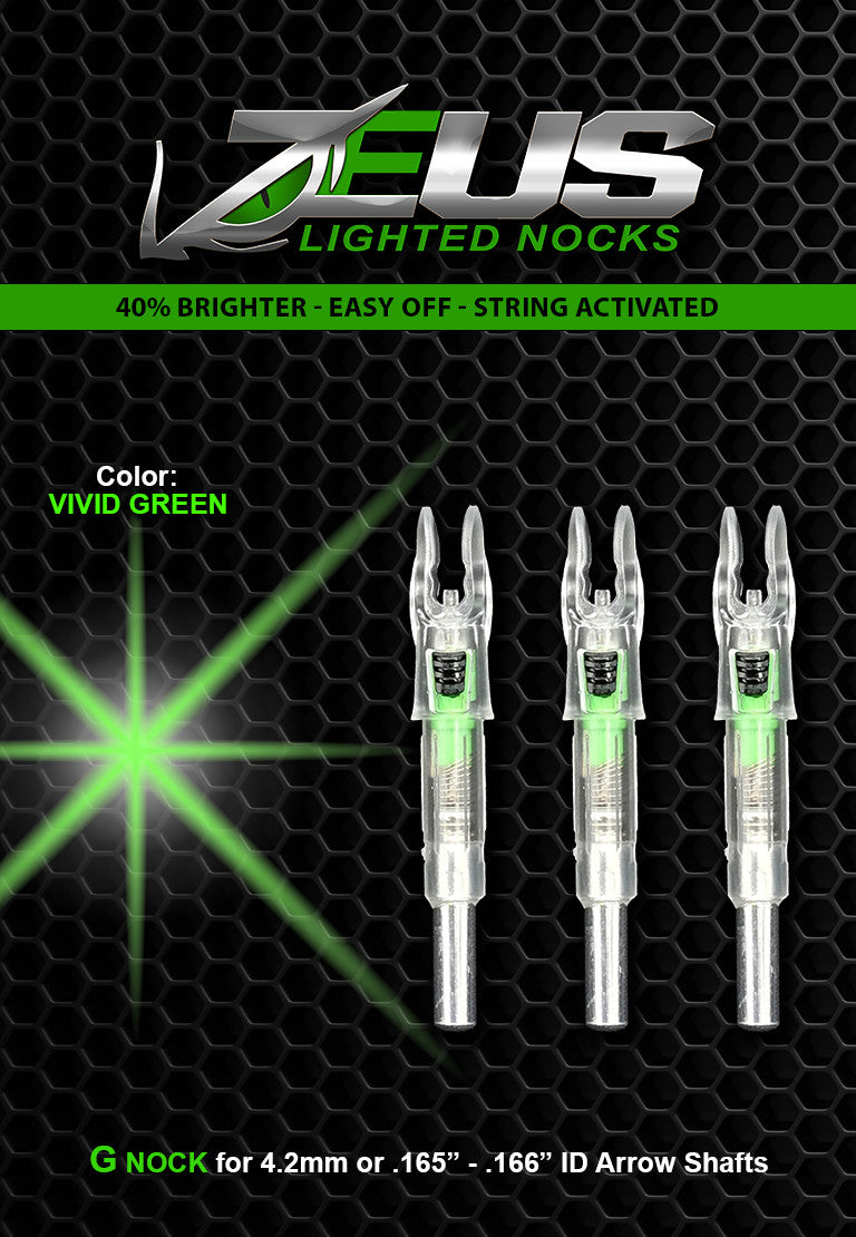 ZEUS LIGHTED NOCKS G 4.2mm .166 Dealer