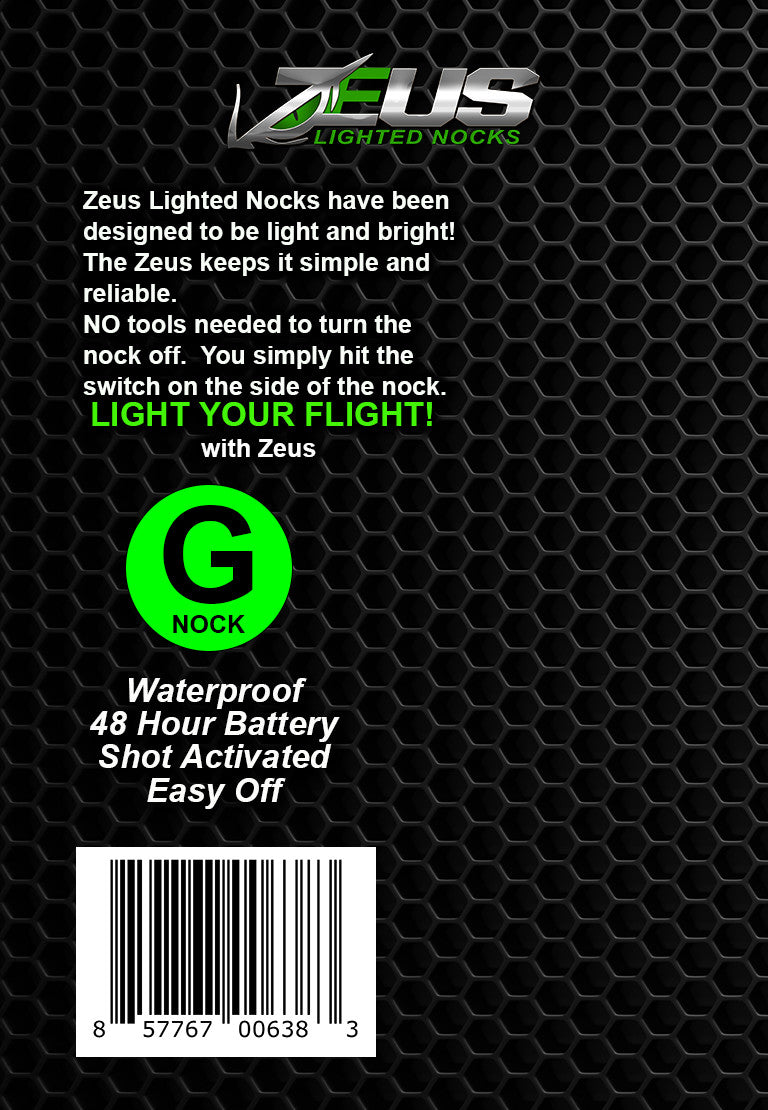 ZEUS LIGHTED NOCKS G 4.2mm .166