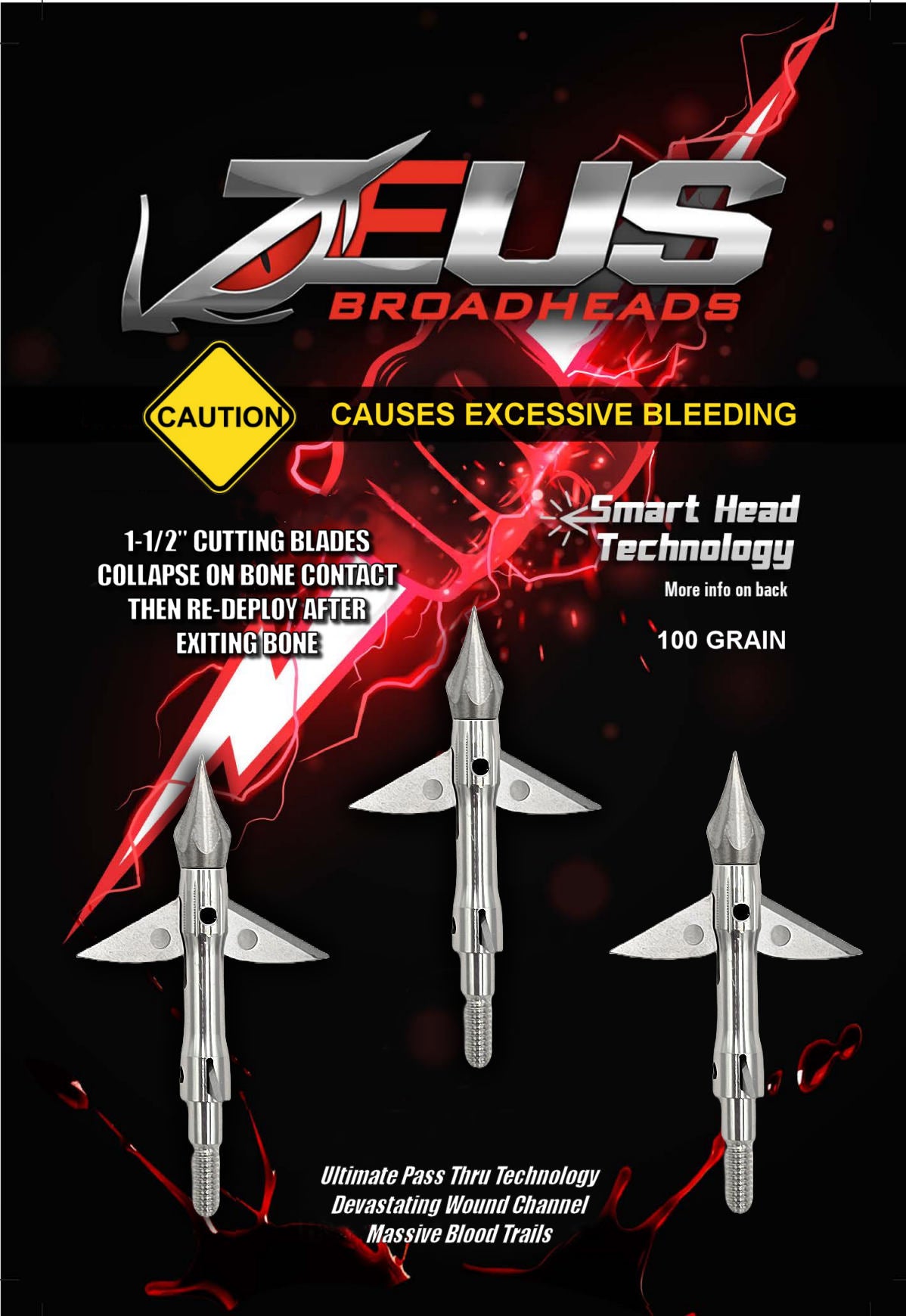 ZEUS 125 GRAIN BROADHEADS (3 PACK)