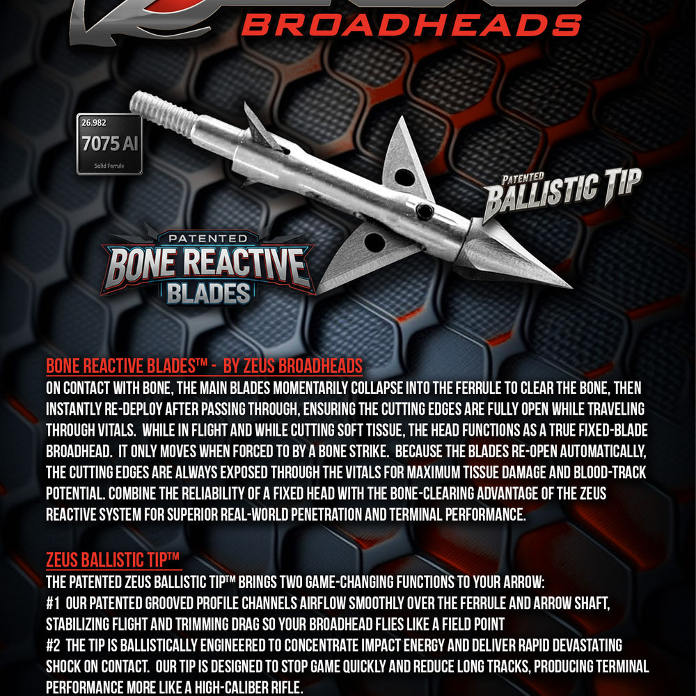 
                  
                    ZEUS 125 GRAIN BROADHEADS (3 PACK)
                  
                