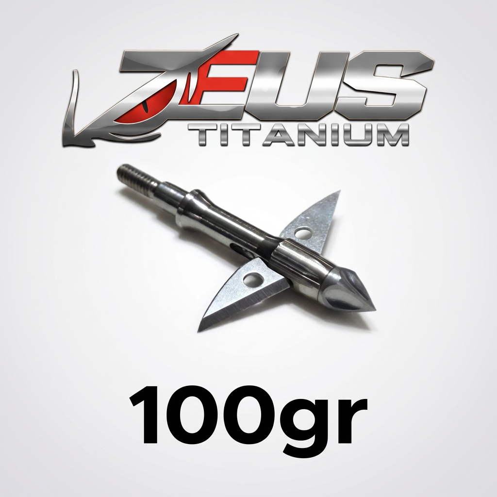 ZEUS TITANIUM 100/125 GRAIN BROADHEADS (3 PACK) PLUS PRACTICE HEAD