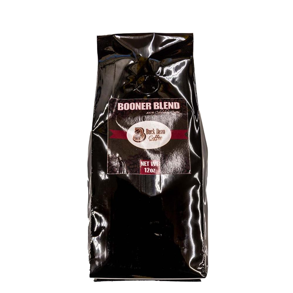 12oz Bag Ground Booner Blend Buck Bean Coffee