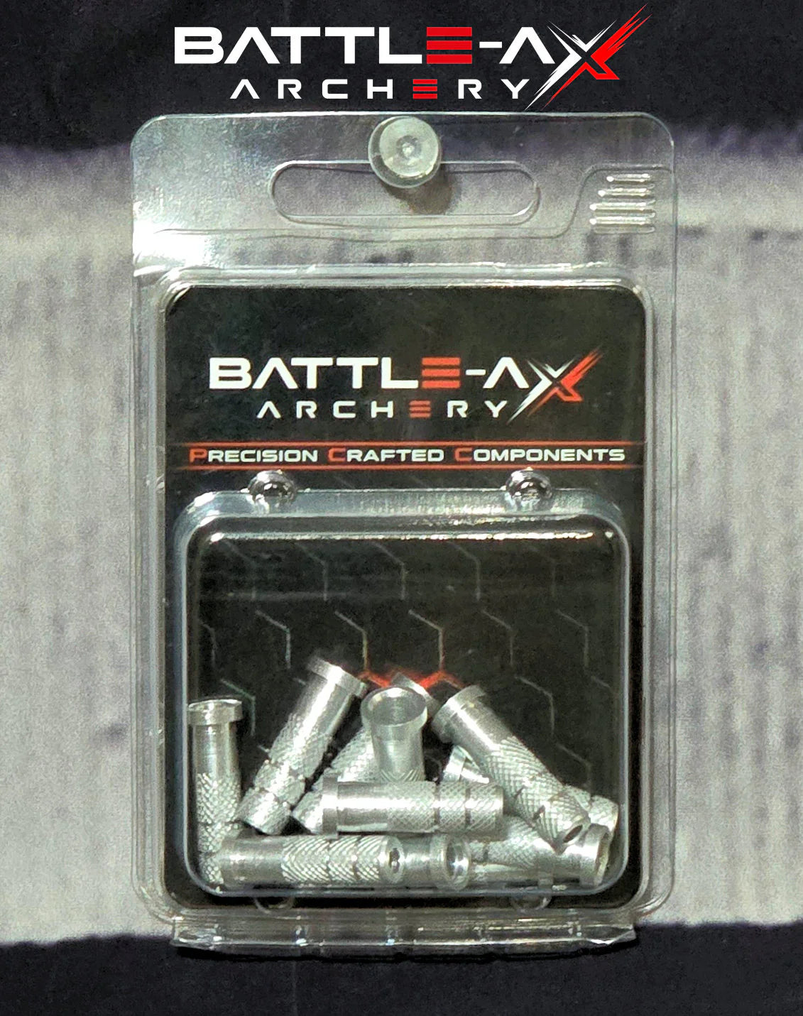 Battle Ax  Aluminum Inserts for 6.2mm / .244 Carbon Arrows 12 Pack